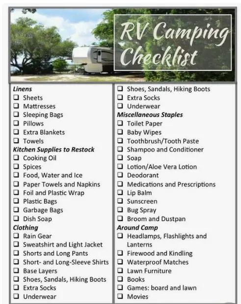 RV Camping Checklist