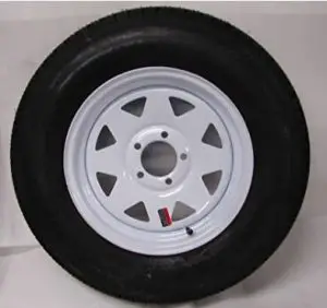 15 White Spoke Trailer Wheel with Bias ST205 75D15 Tire